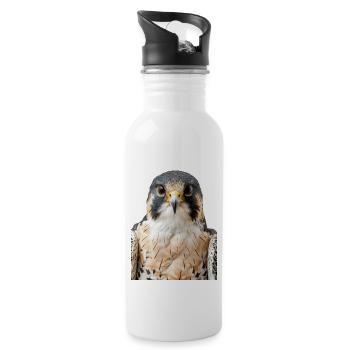Falke - Trinkflasche mit integriertem Trinkhalm - Weiß - Rechts