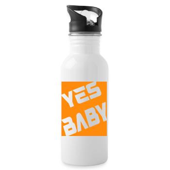 Yes Baby - Trinkflasche mit integriertem Trinkhalm - Weiß - Rechts