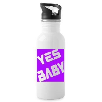 Yes Baby - Trinkflasche mit integriertem Trinkhalm - Weiß - Rechts