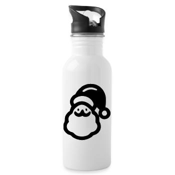 Weihnachtsmann - Trinkflasche mit integriertem Trinkhalm - Weiß - Rechts