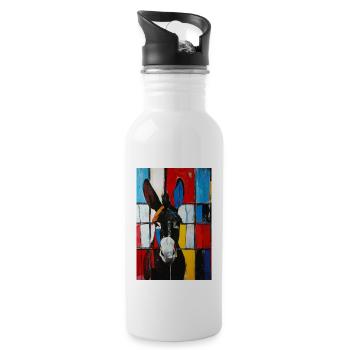 Esel - Trinkflasche mit integriertem Trinkhalm - Weiß - Rechts