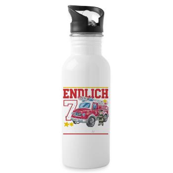 Finally 7 Now I'm driving the fire brigade - Water bottle with straw - white - Right