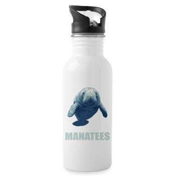 Seekuh Manatees Manatee - Water bottle with straw - white - Right