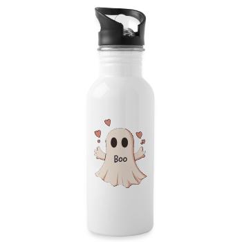 Cadeau d’Halloween Femmes Hommes Enfants Décoration - Gourde avec paille intégrée - blanc - Droite