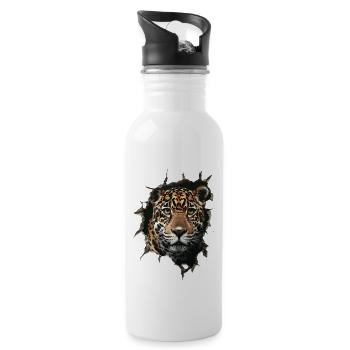 Jaguar - Trinkflasche mit integriertem Trinkhalm - Weiß - Rechts