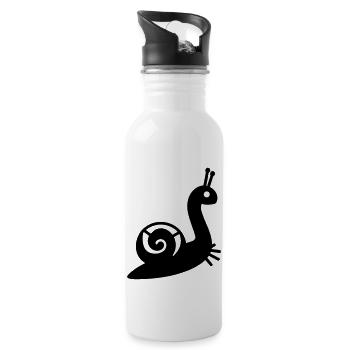 Snail - Water bottle with straw - white - Right