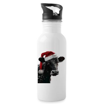 Cow - Water bottle with straw - white - Right