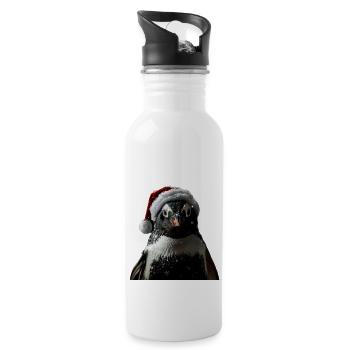Pingouin - Gourde avec paille intégrée - blanc - Droite