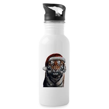 Tiger - Water bottle with straw - white - Right