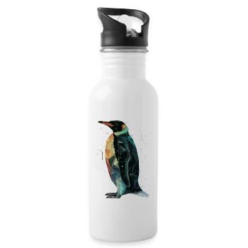Pingouin - Gourde avec paille intégrée - blanc - Droite