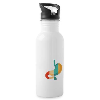 Retro Gastric Bypass Bariatric Gastric Surgeon - Water bottle with straw - white - Right