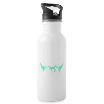 Capoeira Brazil Martial Arts Capoeira - Water bottle with straw - white - Right