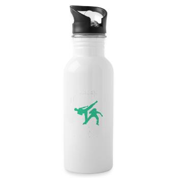 Capoeira Brazil Martial Arts Capoeira - Water bottle with straw - white - Right