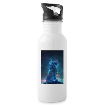 Skorpion - Trinkflasche mit integriertem Trinkhalm - Weiß - Rechts