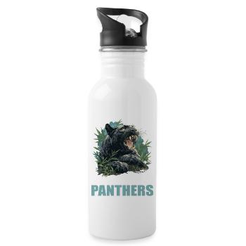 Panthers Panther - Water bottle with straw - white - Right