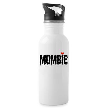Mombie Mom Halloween Mom Zombie Mombie - Water bottle with straw - white - Right