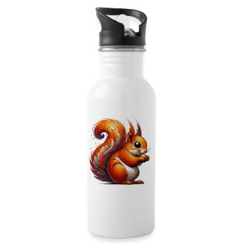 Squirrel - Water bottle with straw - white - Right