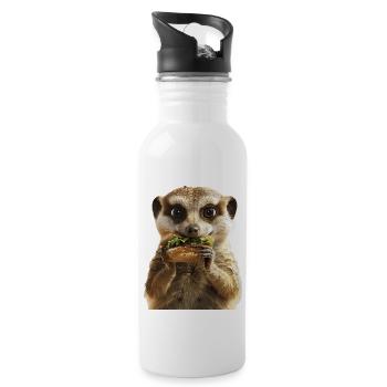 Suricate - Gourde avec paille intégrée - blanc - Droite