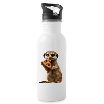 Meerkat - Water bottle with straw - white - Right