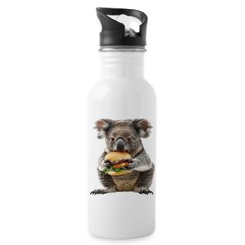 Koala - Trinkflasche mit integriertem Trinkhalm - Weiß - Rechts
