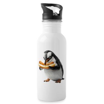 Pingouin - Gourde avec paille intégrée - blanc - Droite