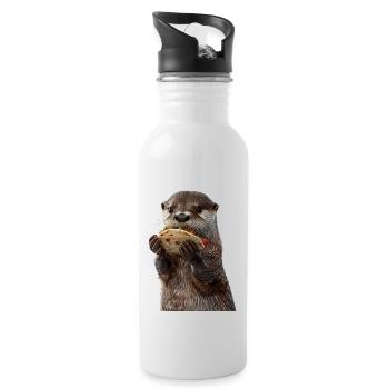 Otter - Water bottle with straw - white - Right