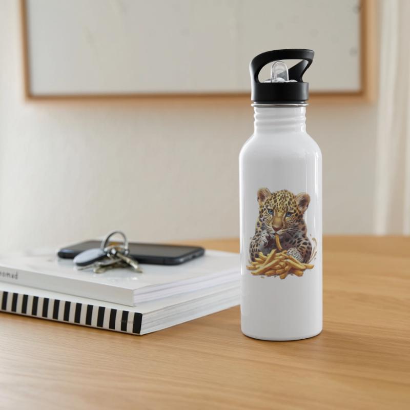 Leopard Borraccia con cannuccia integrata