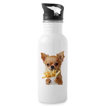 Chihuahua - Water bottle with straw - white - Right