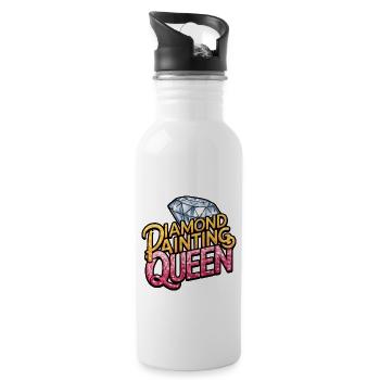 Diamond Painting Diamond Painter - Trinkflasche mit integriertem Trinkhalm - Weiß - Rechts