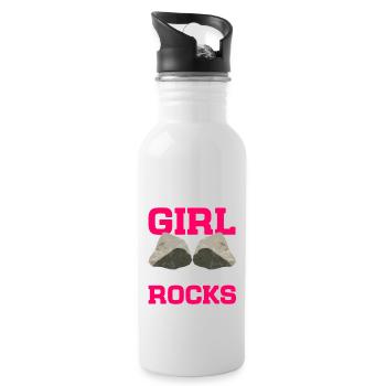 Rock Collector Geology Geologist - Trinkflasche mit integriertem Trinkhalm - Weiß - Rechts