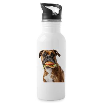 Boxer - Water bottle with straw - white - Right