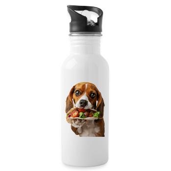 Beagle - Gourde avec paille intégrée - blanc - Droite