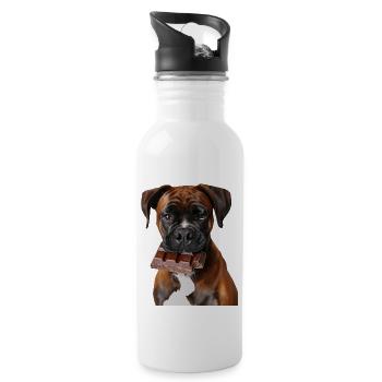 Boxer - Water bottle with straw - white - Right