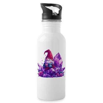 Gnom - Trinkflasche mit integriertem Trinkhalm - Weiß - Rechts