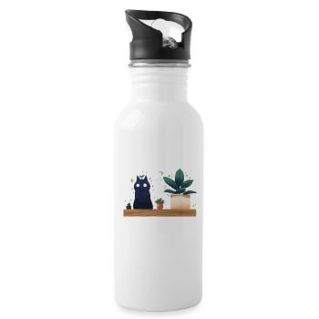 Plants Gardening Gardener - Trinkflasche mit integriertem Trinkhalm - Weiß - Rechts