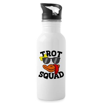 Trot Squad Lustige Thanksgiving-Trottruppe für Fra - Trinkflasche mit integriertem Trinkhalm - Weiß - Rechts