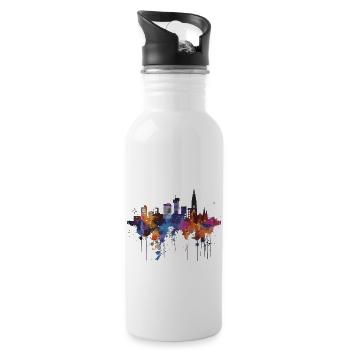 Eindhoven - Trinkflasche mit integriertem Trinkhalm - Weiß - Rechts