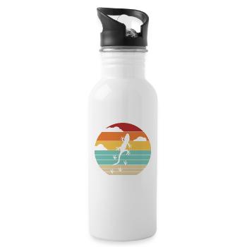 Rétro Gekkota Lézard à crête Gecko Expert Léopard - Gourde avec paille intégrée - blanc - Droite