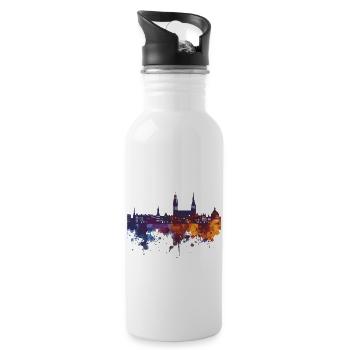 Oosterhout - Trinkflasche mit integriertem Trinkhalm - Weiß - Rechts