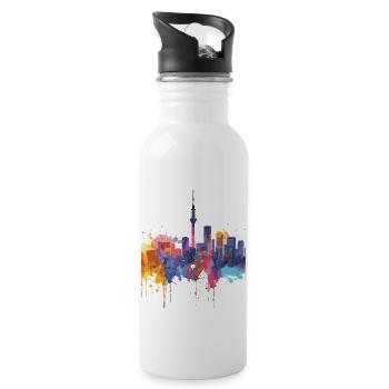 Yao - Trinkflasche mit integriertem Trinkhalm - Weiß - Rechts