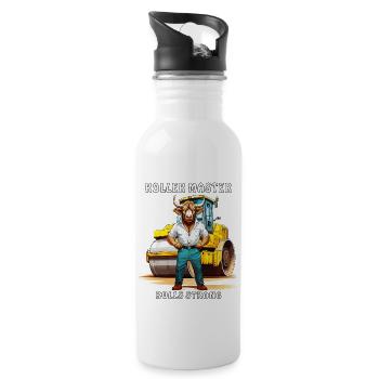 ROLLER MASTER BULLS STRONG - Water bottle with straw - white - Right