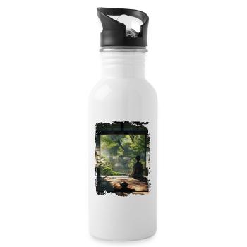 Japan - Water bottle with straw - white - Right