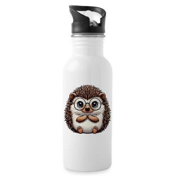 Igel - Trinkflasche mit integriertem Trinkhalm - Weiß - Rechts