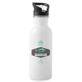 The Arctic Calls Reel in the Challenge - Water bottle with straw - white - Right