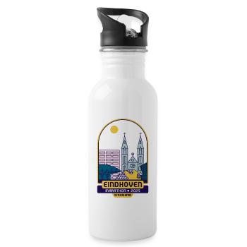 Eindhoven, Marathon – 2025 - Niederlande - Trinkflasche mit integriertem Trinkhalm - Weiß - Rechts