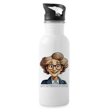 ÄLTERE FRAU LIFE EXPERIENCE IN STYLE - Trinkflasche mit integriertem Trinkhalm - Weiß - Rechts