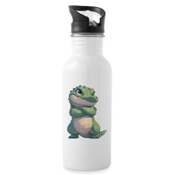 Crocodiles Crocodile - Gourde avec paille intégrée - blanc - Droite