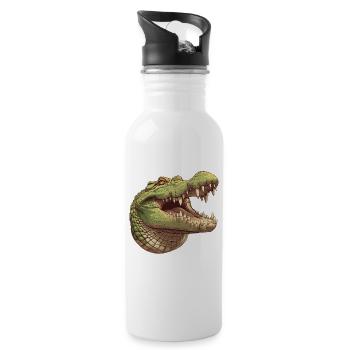 Crocodiles Crocodile - Gourde avec paille intégrée - blanc - Droite