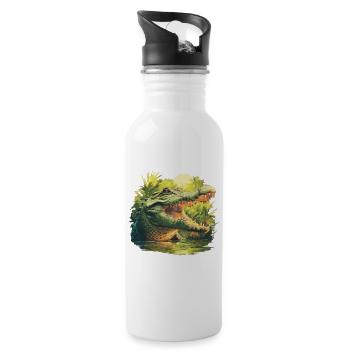 Crocodiles Crocodile - Gourde avec paille intégrée - blanc - Droite