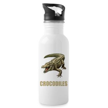 Crocodiles Crocodile - Gourde avec paille intégrée - blanc - Droite